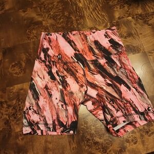 lululemon athletica Pink and Black Bike Shorts